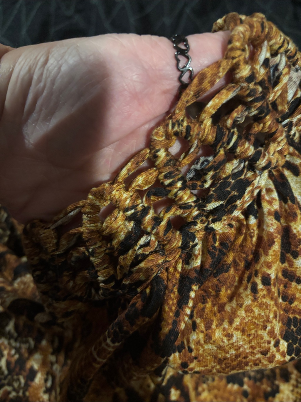 Nwt White Stag Snake Print Women’s Top In Brown Small 100% Polyester — image 3 of 3